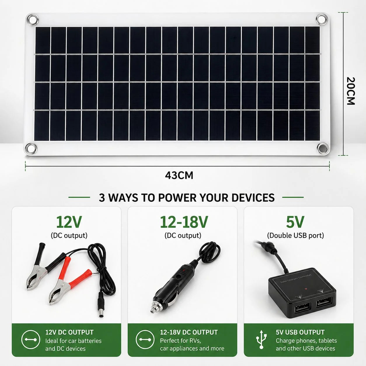 SolarMax 100 Kit Solar Battery Charger 12V